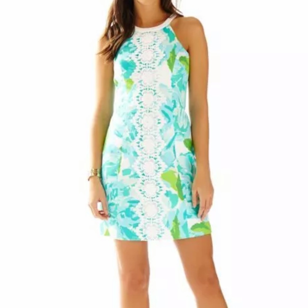 💙 Lilly Pulitzer Pearl Shift Poolside Blue First Impression spring dress derby
